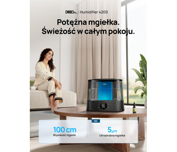 DREO Nawilżacz powietrza 420S czarny - 1503972 - zdjęcie 8